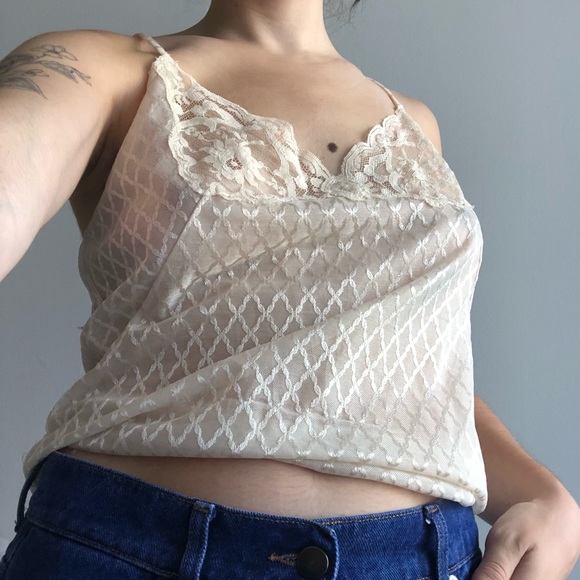 Vintage lace sheer cami - Picture 1 of 4